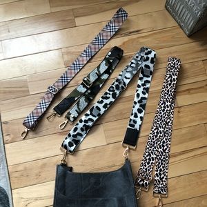 Social Threads Vegan grey messenger bag w/4 straps